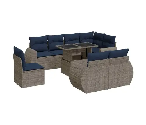 Sodo Komplektas Su Pagalvėlėmis, 9 Dalių, Poliratanas/Akacija