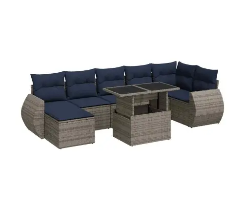 8-Osaline Aiadiivani Komplekt Patjadega, Hall, Rotang/Akaatsia