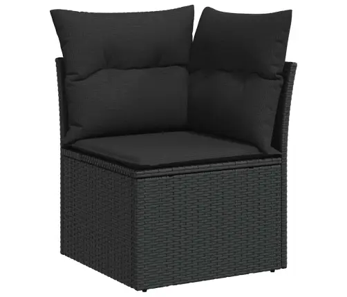10-Osaline Aiadiivani Komplekt Patjadega, Must, Polürotang