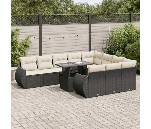 11-Osaline Aiadiivani Komplekt Patjadega, Must, Polürotang