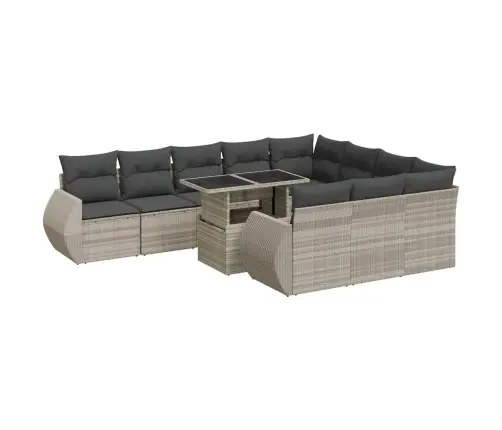 11-Osaline Aiadiivani Komplekt Patjadega, Helehall, Polürotang