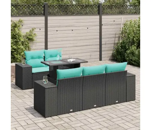 Sodo Komplektas Su Pagalvėlėmis, 6 Dalių, Poliratanas/Akacija