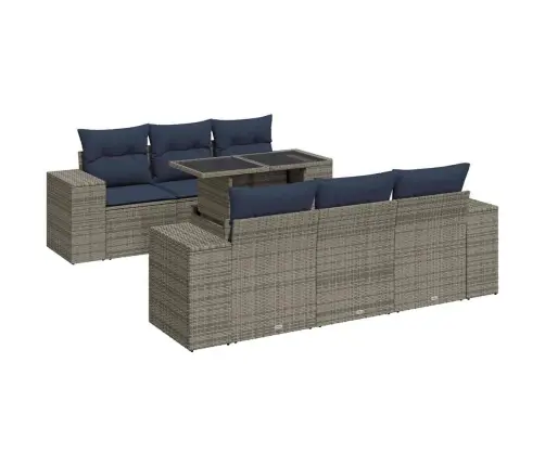 Sodo Komplektas Su Pagalvėlėmis, 7 Dalių, Poliratanas/Akacija