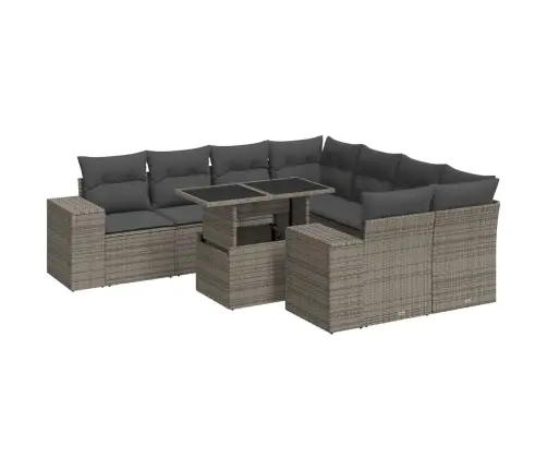 9-Osaline Aiadiivani Komplekt Patjadega, Hall, Polürotang