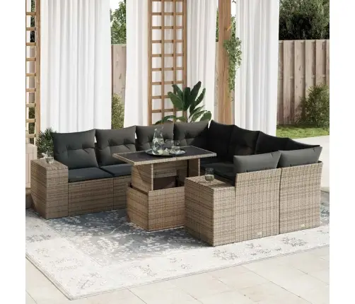 9-Osaline Aiadiivani Komplekt Patjadega, Hall, Polürotang