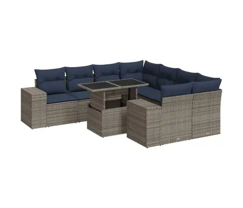 Sodo Komplektas Su Pagalvėlėmis, 9 Dalių, Poliratanas/Akacija