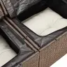 Sodo Komplektas Su Pagalvėlėmis, 9 Dalių, Rudas, Poliratanas