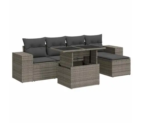 6-Osaline Aiadiivani Komplekt Patjadega, Hall, Polürotang