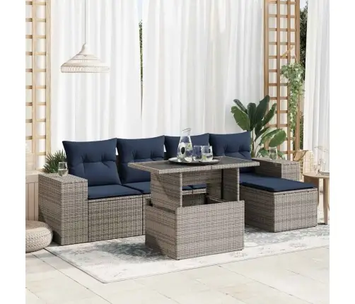 6-Osaline Aiadiivani Komplekt Patjadega, Hall, Rotang/Akaatsia