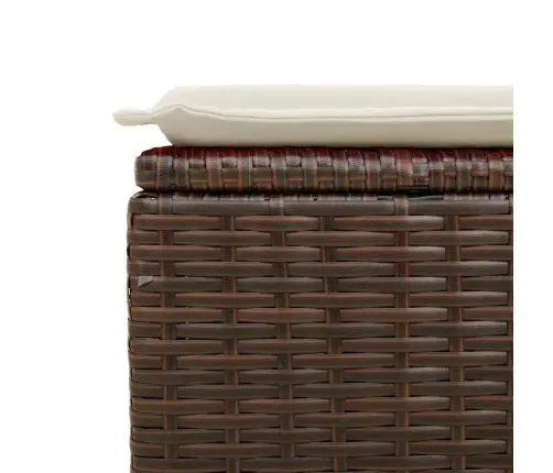 6-Daļīgs Dārza Dīvānu Komplekts, Matrači, Brūna Pe Rotangpalma Vidaxl