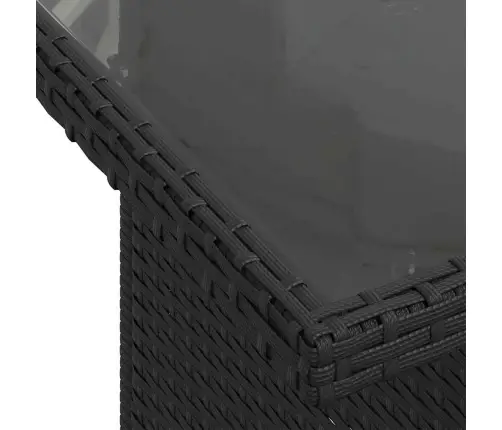 6-Daļīgs Dārza Dīvānu Komplekts, Matrači, Melna Pe Rotangpalma Vidaxl