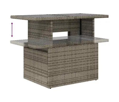 6-Osaline Aiadiivani Komplekt Patjadega, Hall, Polürotang