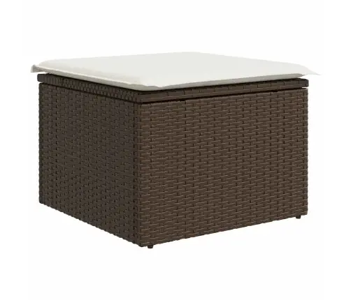 Sofos Komplektas Su Pagalvėlėmis, 7 Dalių, Rudas, Poliratanas