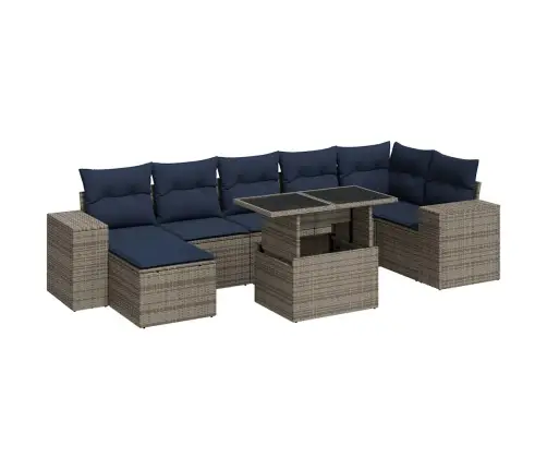 Sodo Komplektas Su Pagalvėlėmis, 8 Dalių, Poliratanas/Akacija