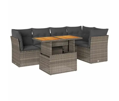 6-Osaline Aiadiivani Komplekt Patjadega, Hall, Polürotang