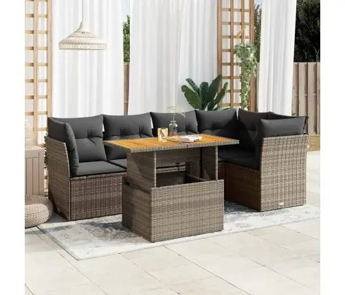 6-Osaline Aiadiivani Komplekt Patjadega, Hall, Polürotang