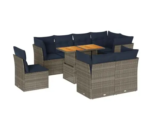 9-Osaline Aiadiivani Komplekt Patjadega, Hall, Polürotang