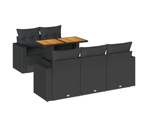 6-Osaline Aiadiivani Komplekt Patjadega, Must, Polürotang