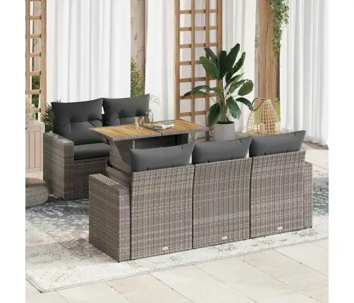 6-Osaline Aiadiivani Komplekt Patjadega, Hall, Polürotang