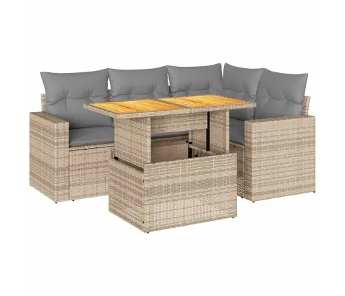 5-Osaline Aiadiivani Komplekt Patjadega, Beež, Polürotang