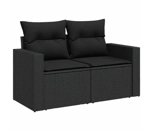 11-Osaline Aiadiivani Komplekt Patjadega, Must, Polürotang