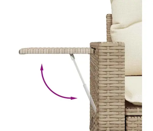 9-Osaline Aiadiivani Komplekt Patjadega, Beež, Polürotang