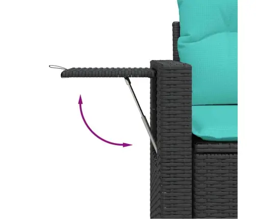 5-Daļīgs Dārza Dīvāna Komplekts Ar Matračiem, Pe Rotangpalma Vidaxl