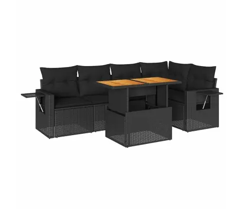 6-Osaline Aiadiivani Komplekt Patjadega, Must, Polürotang