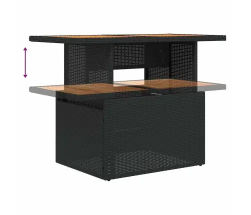 6-Osaline Aiadiivani Komplekt Patjadega, Must, Polürotang