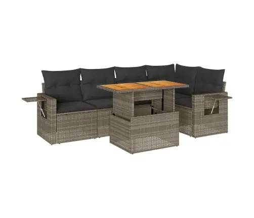 6-Osaline Aiadiivani Komplekt Patjadega, Hall, Polürotang