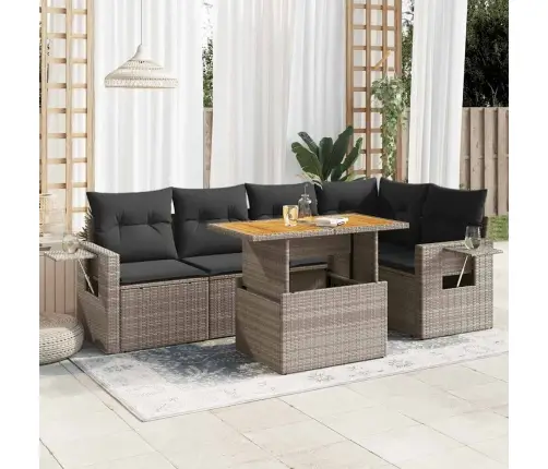 6-Osaline Aiadiivani Komplekt Patjadega, Hall, Polürotang