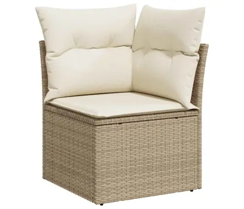 8-Daļīgs Dārza Dīvāna Komplekts, Matrači, Bēša Pe Rotangpalma Vidaxl