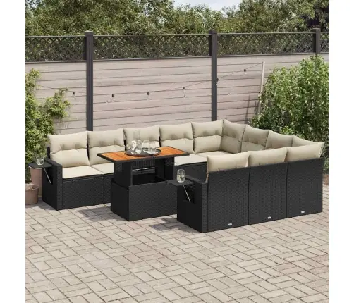 11-Osaline Aiadiivani Komplekt Patjadega, Must, Polürotang