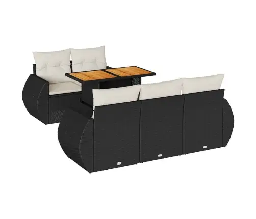 6-Osaline Aiadiivani Komplekt Patjadega, Must, Polürotang