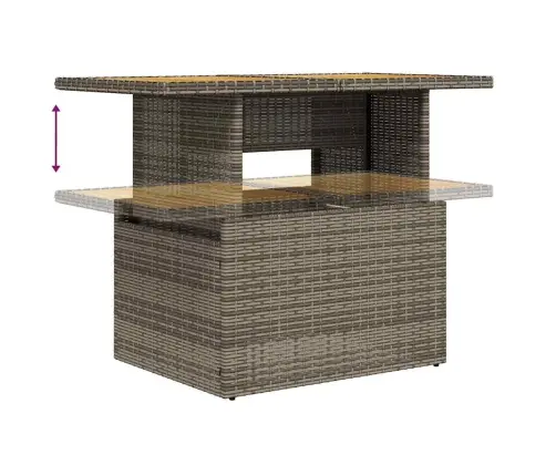 Sofos Komplektas Su Pagalvėlėmis, 7 Dalių, Pilkas, Poliratanas Sofos Komplektas Su Pagalvėlėmis, 7 Dalių, Pilkas, Poliratanas