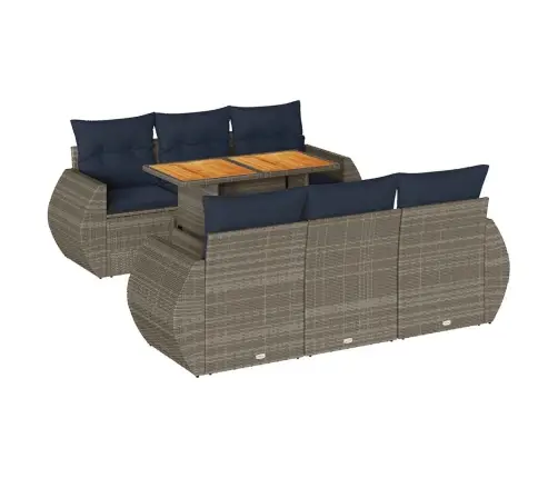 7-Osaline Aiadiivani Komplekt Patjadega, Hall, Polürotang