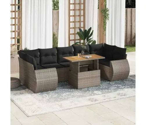 8-Osaline Aiadiivani Komplekt Patjadega, Hall, Polürotang