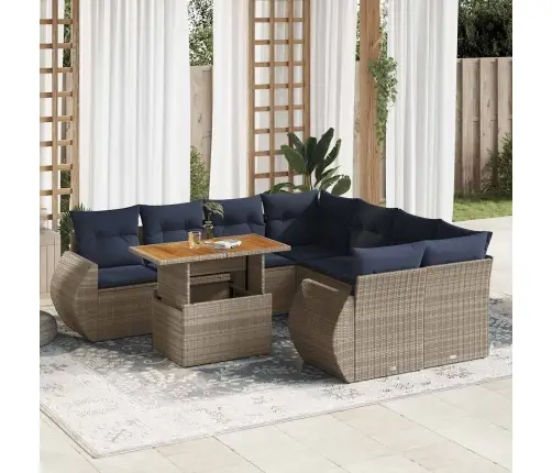 9-Osaline Aiadiivani Komplekt Patjadega, Hall, Polürotang