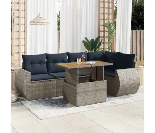 6-Osaline Aiadiivani Komplekt Patjadega, Hall, Polürotang