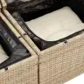 9-Osaline Aiadiivani Komplekt Patjadega, Beež, Polürotang