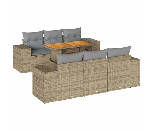 7-Osaline Aiadiivani Komplekt Patjadega, Beež, Polürotang