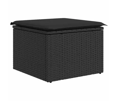 6-Osaline Aiadiivani Komplekt Patjadega, Must, Polürotang