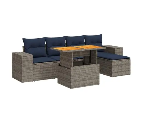 6-Osaline Aiadiivani Komplekt Patjadega, Hall, Polürotang