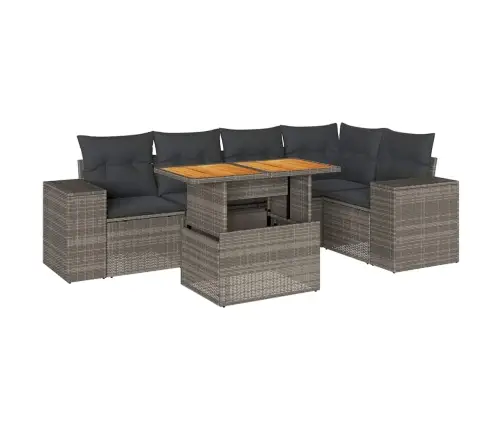 6-Osaline Aiadiivani Komplekt Patjadega, Hall, Polürotang