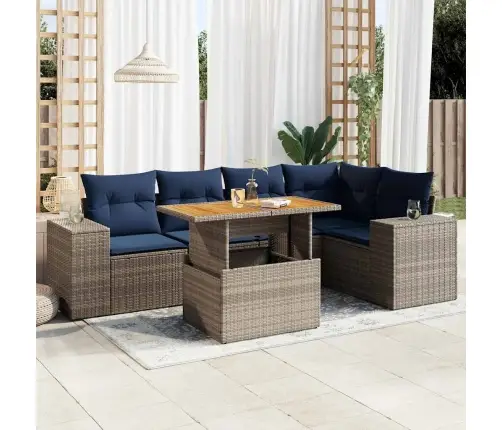 6-Osaline Aiadiivani Komplekt Patjadega, Hall, Polürotang