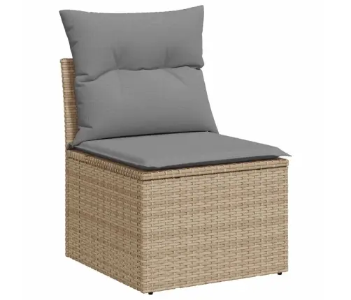 9-Osaline Aiadiivani Komplekt Patjadega, Beež, Rotang/Akaatsia