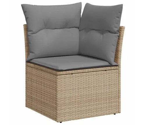 9-Osaline Aiadiivani Komplekt Patjadega, Beež, Rotang/Akaatsia