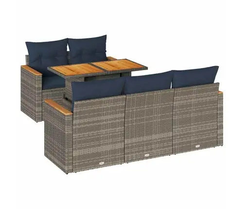 6-Osaline Aiadiivani Komplekt Patjadega, Hall, Polürotang