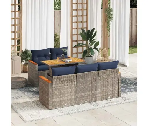 6-Osaline Aiadiivani Komplekt Patjadega, Hall, Polürotang