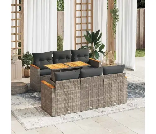 7-Osaline Aiadiivani Komplekt Patjadega, Hall, Rotang/Akaatsia